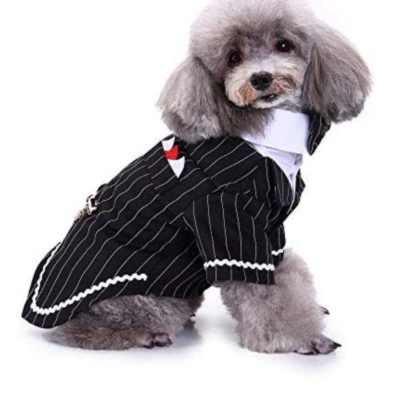 Gentleman Dog Shirt Puppy Pet Small Dog/ Tuxedo/ S - Picture 2 of 7